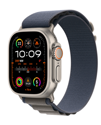 Apple Watch Ultra Lte 49mm Titan Case With Alpine Loop Blue