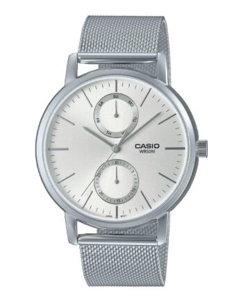 Armbåndsur Casio Unisex Mtp B310m 7avef Rustfrit Stål Sølv Hvid