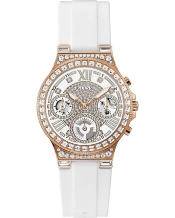 Guess Dameur Med Hvid Silikonerem