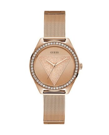 Guess Dameur Tri Glitz Pink Stål