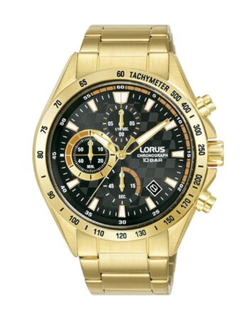 Lorus Herreur Rm314jx9 Kronograf Guld Look