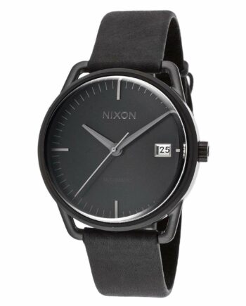 Nixon A199 001 Herreur Automatisk Sort Læderrem