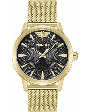 Police Herreur Pewjg0005001 Sort Skive Guldfarvet Lænke