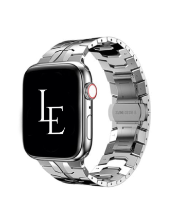Apple Watch 49mm Empiriamptrade Crono Stål Rem Sølv