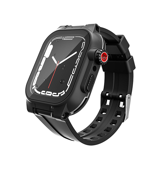 Apple Watch 41mm Redpepperamptrade Vandtæt Støvtæt Cover Rem Sort