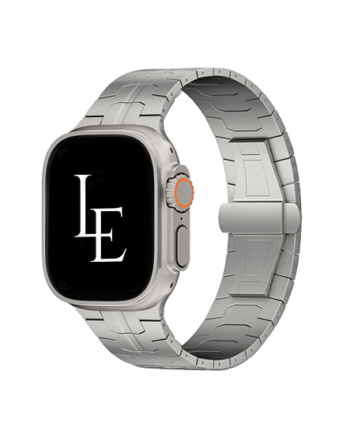 Apple Watch 49mm Empiriamptrade X36 ægte Titanium Rem Sølv