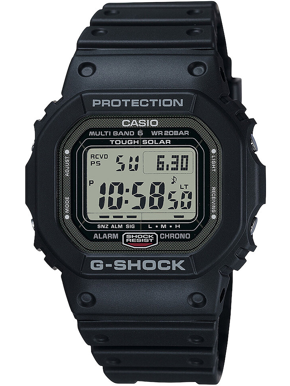 Casio 5000u 1er Herreur Shock Soldrevet