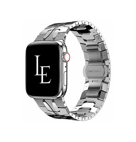 Apple Watch 42mm Empiriamptrade Crono Stål Rem Sølv