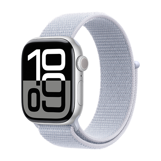 Apple Watch 42mm Silver Alu Case Sport Loop Blue Cloud