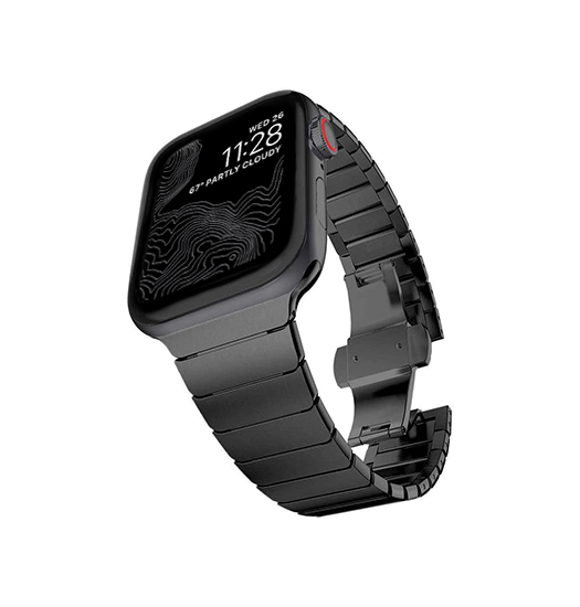 Apple Watch 42mm Techamptrade Raptor Stål Rem Sort