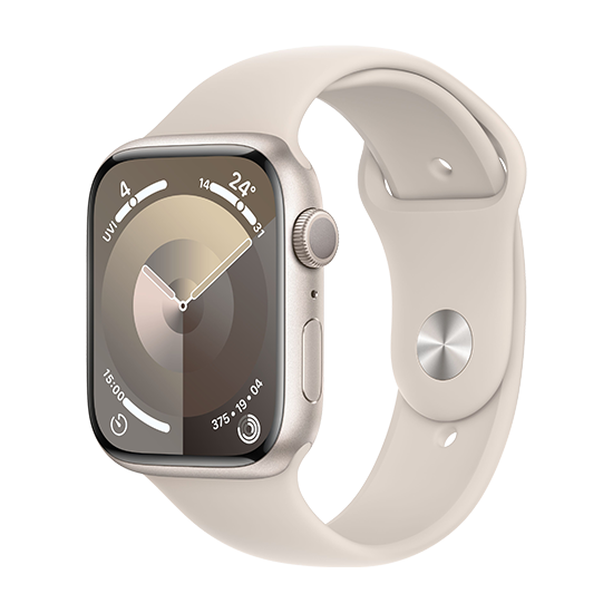 Apple Watch 45mm Aluminium Case With Sport Band Starlight