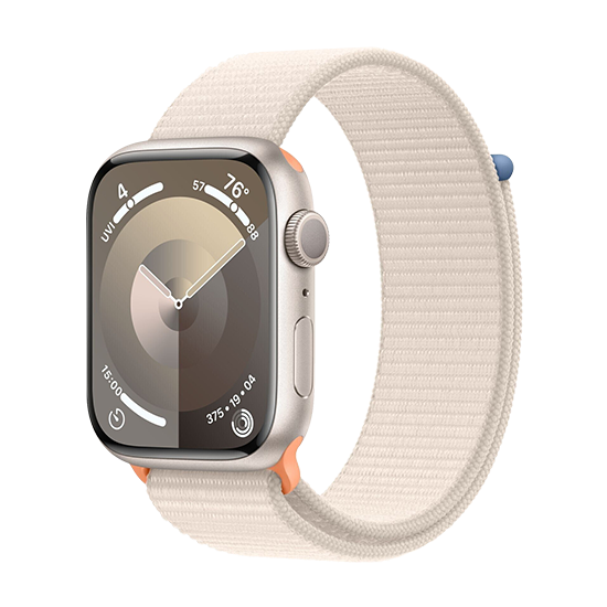 Apple Watch 45mm Aluminium Case With Sport Loop Starlight