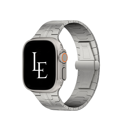 Apple Watch 49mm Empiriamptrade X36 ægte Titanium Rem Sølv