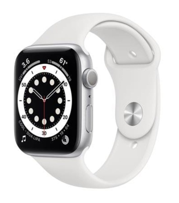 Apple Watch Series Gps 44mm Silver Aluminium Case With White Sport Band