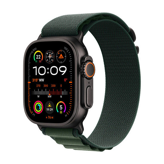 Apple Watch Ultra Black Lte 49mm Titan Alpine Loop Dark Green