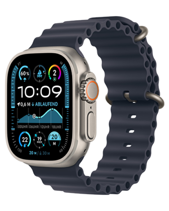 Apple Watch Ultra Lte 49mm Titan With Ocean Band Navy
