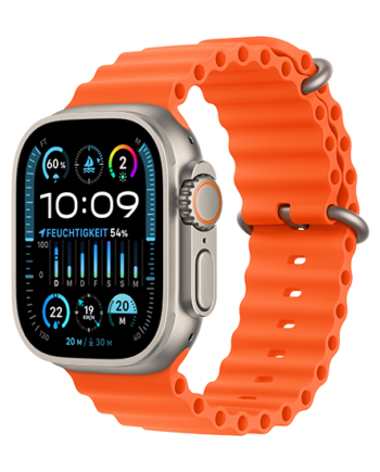 Apple Watch Ultra Lte 49mm Titan With Ocean Band Orange