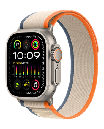 Apple Watch Ultra Lte 49mm Titan With Trail Loop Orange Beige