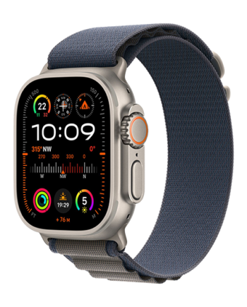 Apple Watch Ultra Lte 49mm Titanium Case With Alpine Loop Blue