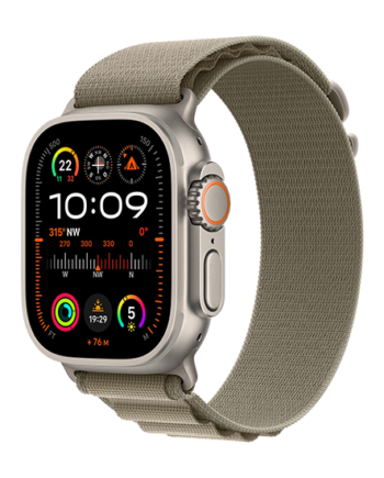 Apple Watch Ultra Lte 49mm Titanium Case With Alpine Loop Olive