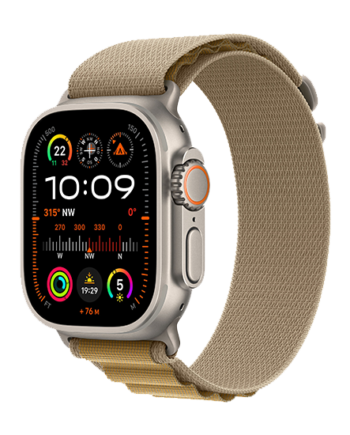 Apple Watch Ultra Natural Lte 49mm Titan With Alpine Loop Tan