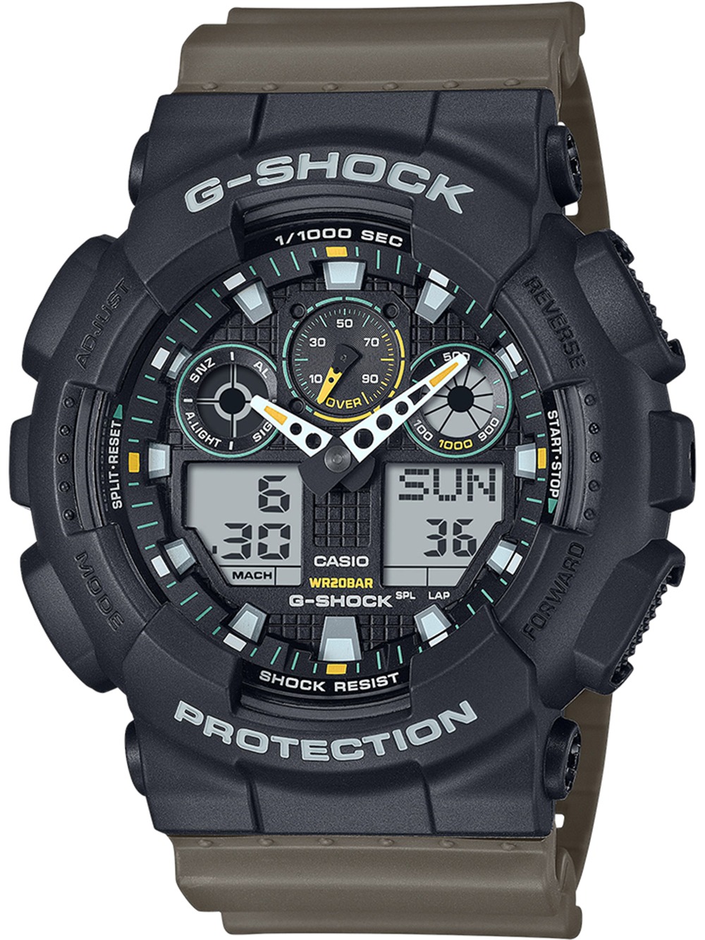 Casio 100tu 1a3er Herreur Shock Classic