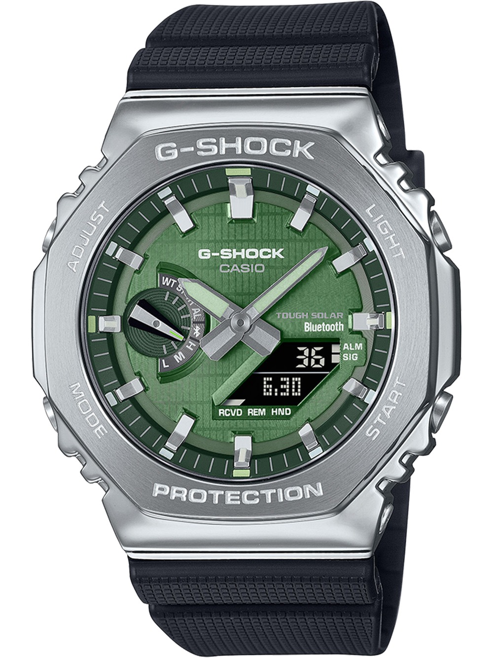 Casio Gbm 2100a 1a3er Herreur Shock Steel Solar