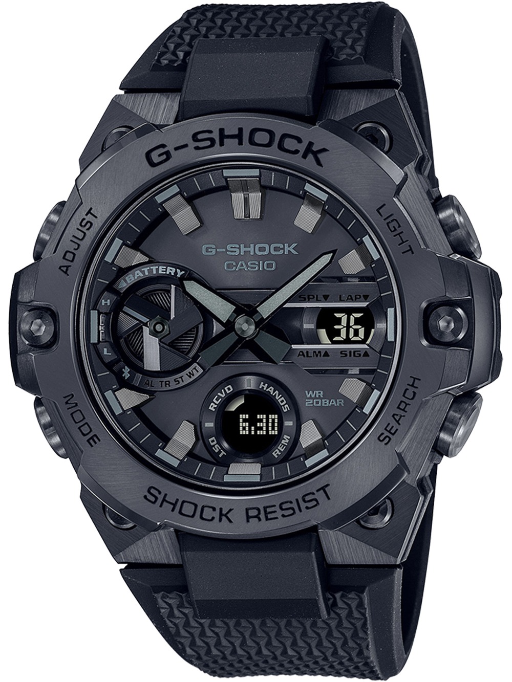 Casio Gst B400bb 1aer Herreur Shock Steel Radiostyret