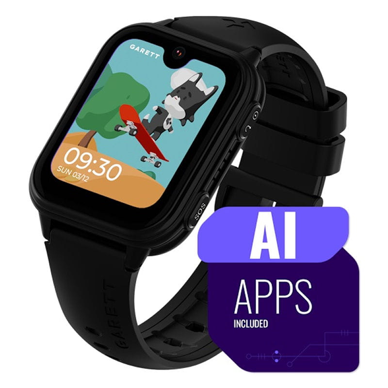 Garett Kids Vibe Smartwatch Til Børn Gps Videoopkald Sos Whatsapp Sort