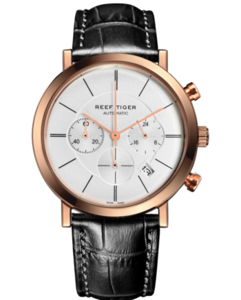 Reef Tiger Seattle Mountain Rainier Chronograph Rosegold White Herreur
