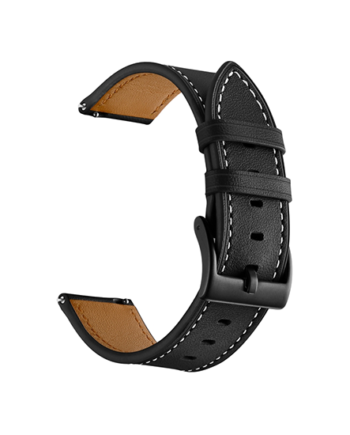 Samsung Galaxy Watch Classic 47mm Deluxeamptrade Honor ægte Læder Rem Sort