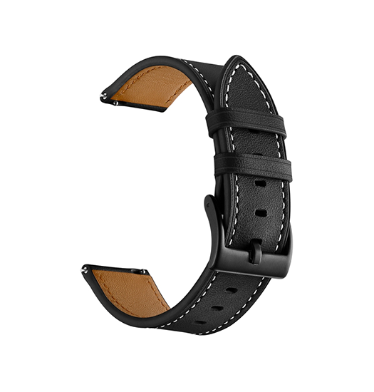 Samsung Galaxy Watch Classic Deluxeamptrade Honor ægte Læder Rem Sort
