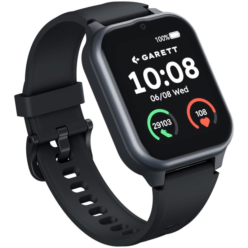 Senior Smartwatch Med Gps Sos Faldalarm Garett Vita Sort