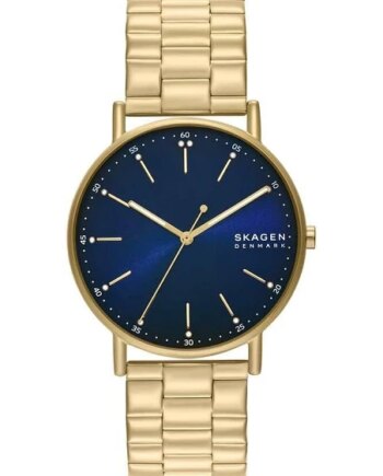 Skagen Signatur Skw6945 Herreur Guld Med Blå Urskive