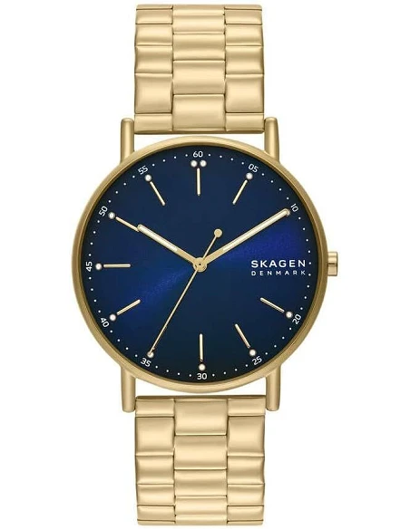 Skagen Signatur Skw6945 Herreur Guld Med Blå Urskive