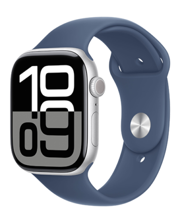 Apple Watch 46mm Silver Alu Case With Sport Band Denim