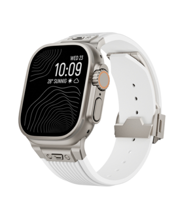 Apple Watch 49mm Delxamptrade Vertical Line Titanium Rem Hvid