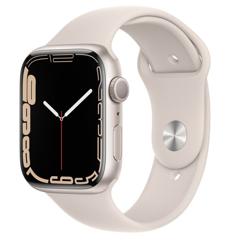 Apple Watch Series Gps 45mm Starlight Aluminium Case With Starlight Sport Band