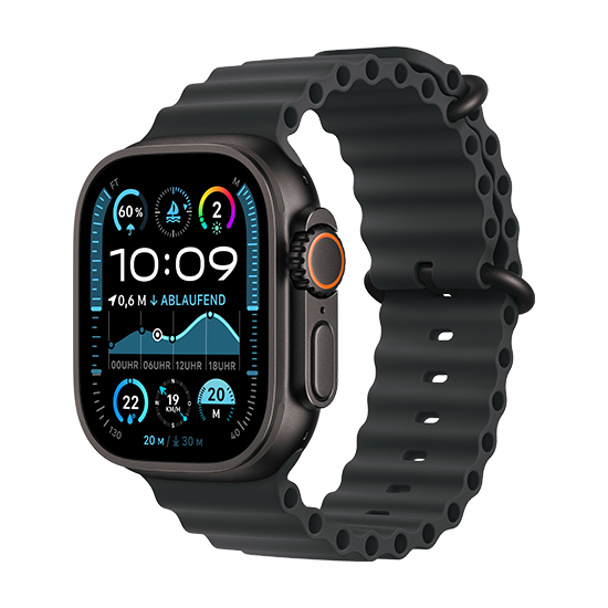 Apple Watch Ultra Lte 49mm Titan Case With Ocean Band Black