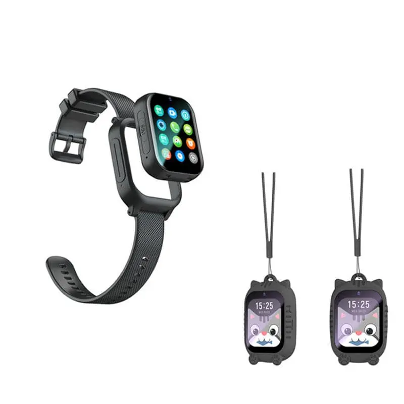 K26h Gps Smartwatch Til Børn Gps Positionering Geo Hegn Ipx7 Vandtæt Sort