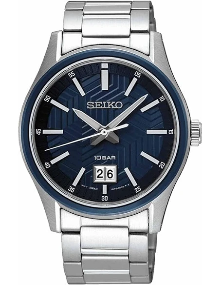 Seiko Sport Classic Sur559p1 Herreur Blå Urskive
