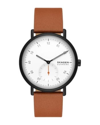 Skagen Kuppel Skw6889 Herreur Med Quartzværk Brun Læderrem