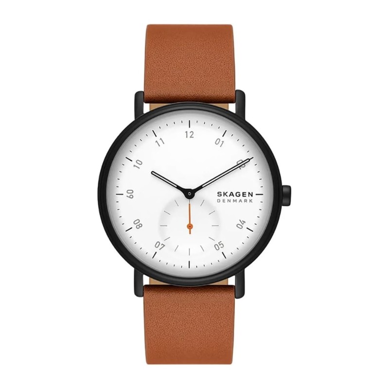 Skagen Kuppel Skw6889 Herreur Med Quartzværk Brun Læderrem